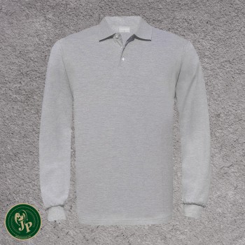 Polo Neck Gray Sweatshirt