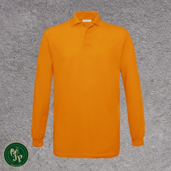 Polo Neck Orange Sweatshirt