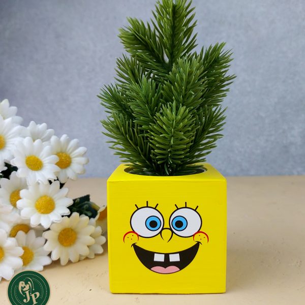 Boyalı Taş Tozu Saksı - Model 1